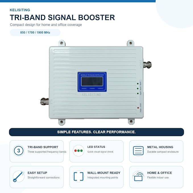 Tri-Band Signal Booster Kit 850/1700/1900 MHz