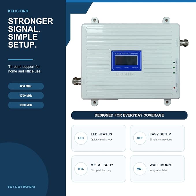 Tri-Band Signal Booster Kit 850/1700/1900 MHz