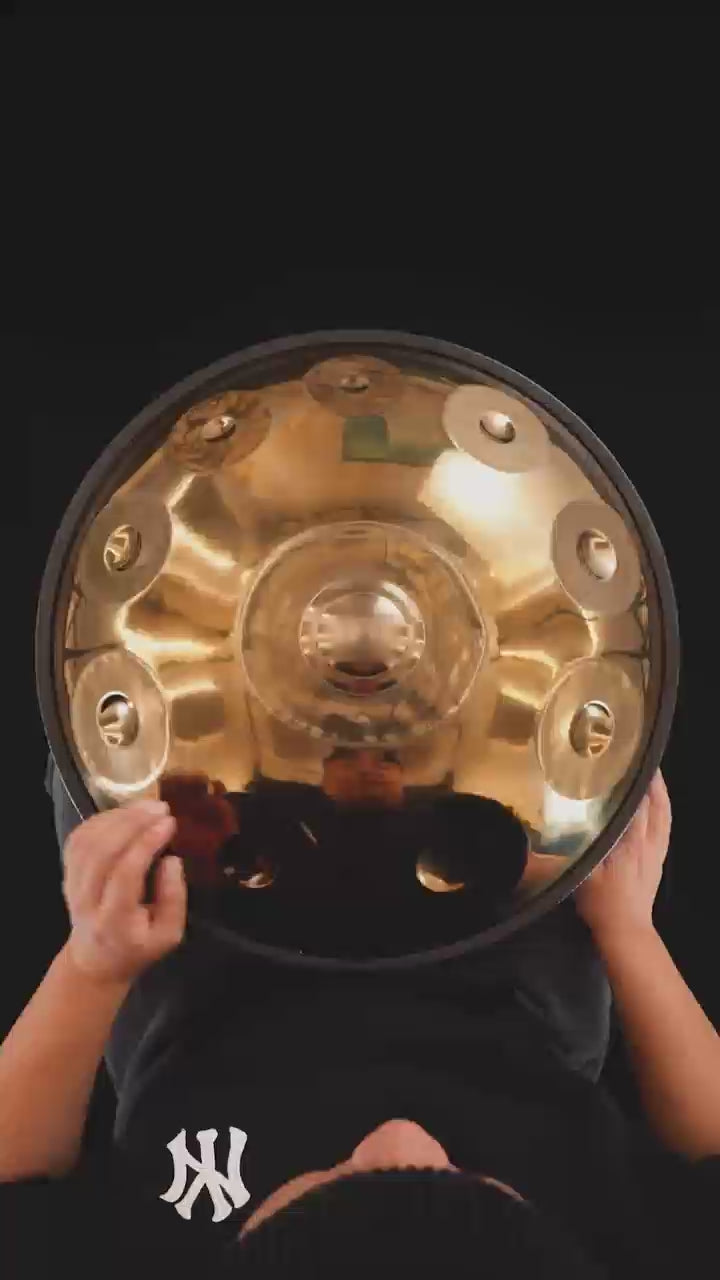 Professional 22 inches Handpan Drum 432Hz, 10 Notes D Minor Kurd (Silver) | ±3 Cents Precision, Nitrided Steel, 10.63" Enhanced Chamber, Superior Rust Resistance, Deep Ethereal Resonance, Complete Kit